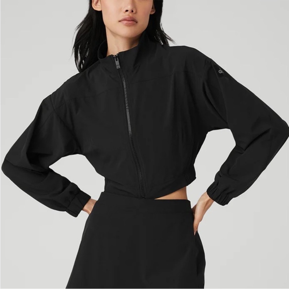 ALO YOGA XS Clubhouse cropped jacket black